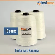 Linha Fio Para Máquina De Costurar Sacaria - 10 Cones