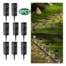 8pcs Solar Powered Luzes Ao Ar Livre, Iluminação Para Jardim