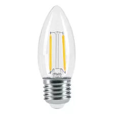 Pack 10pz Foco Led Vela 4w E26 Luz Calida Candil