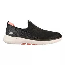 Tênis Skechers Go Walk 6 Glimmering Feminino Preto+rosa