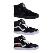 Combo 3 Pares Botinha Feminino Academia E Caminhada Original