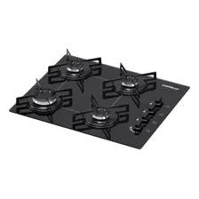 Fogão Cooktop 4 Bocas Preto Ultra Chamalux Chef Grade Chapa