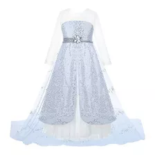 Vestido De Princesa Snow Ice Elsa, Cosplay De Frozen Wonderl