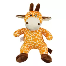 Pelúcia De Animais Safari Girafa Bichinho Para Criança 30cm