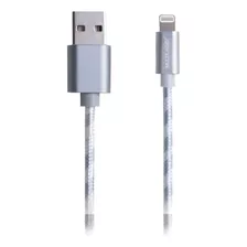 Cabo iPhone Carregador Usb Para iPhone 5 5c 5s 6 6s 7 Cor Prateado