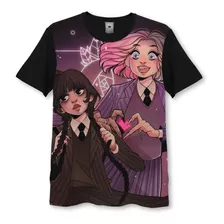 Camisa Camiseta Full 3d Terror Serie Nunca Mais Wandinha 15