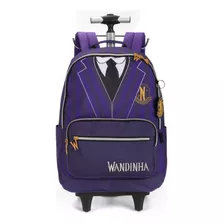 Mochila Wandinha Uniforme 18 Roxo C/car+alca