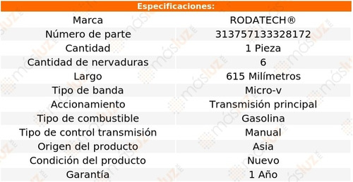 (1) Banda Accesorios Micro-v Rx350 6 Cil 3.5l 16/19 Foto 2