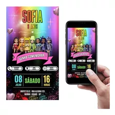 Convite Digital Interativo Rainbow High Para Whatsapp