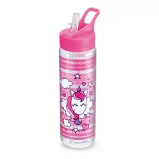 Squeeze Pet Unicornio Com Tampa Flip To 700ml Cor Rosa