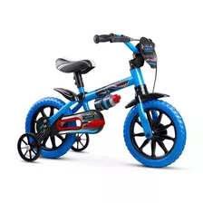 Bicicleta Infantil Aro 12 Menino Azul/preta Veloz - Nathor