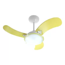 Ventilador De Teto Facilita Ventcolors Amarelo 3pás Mdf 110v