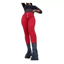 Jeans Elastizados Mujer Levanta Cola Rojo Tipo Colombiano