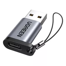 Adaptador Tipo C Hembra A Usb 3.0 3.1 Macho 5 Gbps Ugreen Color Gris