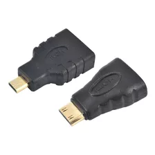 2x Adaptador / Convertidor Mini + Micro Hdmi A Hdmi 1080p 4k