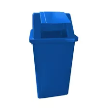 Cesto Coletor De Lixo 100l C/tampa Azul Cd11az - Bralimpia B