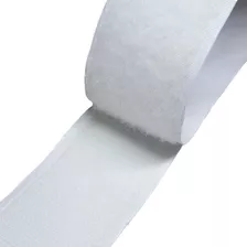 Velcro Com Adesivo Dupla Face Autocolante 50mm X 5m - Branco