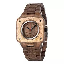 Bobobird Relojes De Madera De Cuarzo Para Hombre Madera Y Ro