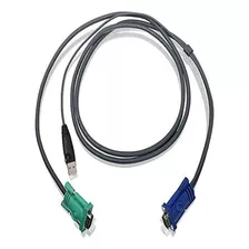 Iogear Cable Kvm Usb, 6 Pies, G2l5202u, Gris Oscuro