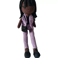 Boneca Amigurumi Negra Executiva.