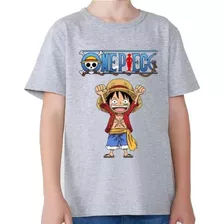 Camiseta Infantil Anime One Piece Luffy Geek Desenho