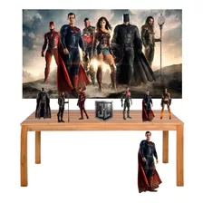 Kit Liga Da Justiça Super Homem Display +painel 150x100cm