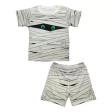 Conjunto Infantil Temático Múmia Com Camiseta E Short