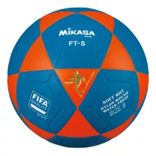 Bola De Futebol Mikasa Ft-5 Nº 5 Unidade X 1 Unidades Cor Azul E Laranja
