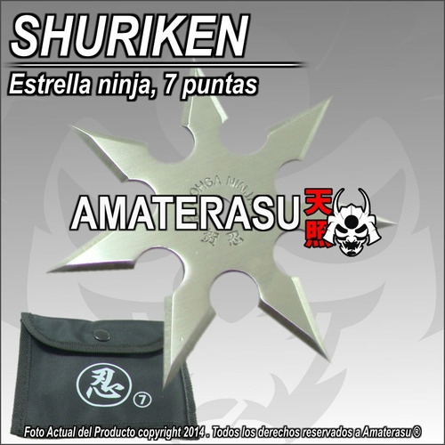 Shuriken 7 Puntas Kunai Cuchillo De Lanzar Estrella Ninja