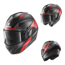 Casco Shark Abatible Evo Gt Encke Negro/ Rojo 100% Francés Tamaño Del Casco S (55-56 Cm)