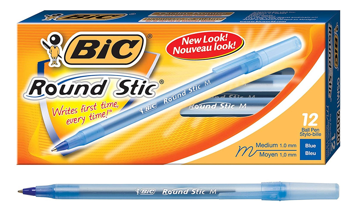 Boligrafo Bic Round Stic Azul Cajax12 Bic 1105355