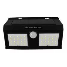 Lámpara Led Solar Con Sensor De Movimiento Para Exteriores Color Negro