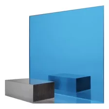 Acrílico Espejo Azul De 3 Mm 30 X 30 Cms