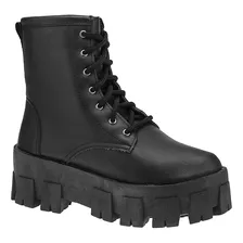 Bota Coturno Feminino Bota Tratorada Cano Curto Blogueira