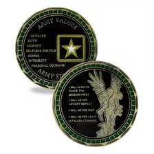 Moneda Coleccionable Emblema De Metal Con Sello Del Ejército