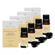 Kit 4 Óleo Essencial Puro Melaleuca Tea Tree 10ml Hérbia