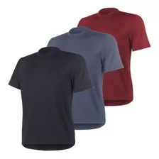 Kit 3 Camisetas Dry Fit Poliéster Corrida Academia Masculina