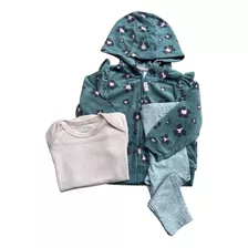 Conjunto 3 Peças Carters De Frio Bebê Menina Original Eua