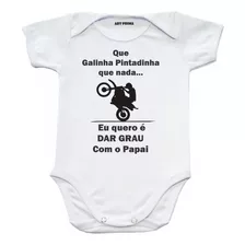 Body De Bebe Galinha Pintadinha Nada Dar Grau Moto Com Papai