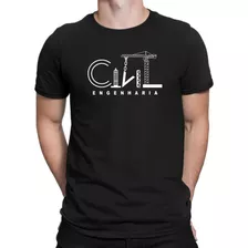 Camisa,camiseta Engenharia Civil,masculina,100% Algodão,top