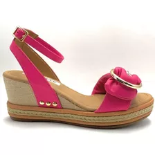 Sandalias De Dama Taco Bajo 37