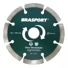 Disco Diamantado Brasfort Seco 105mm X20mm Ceramica 8243 Cor Verde-escuro