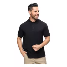 Polera Pique Básica Lisa Negro Hombre Fashion's Park