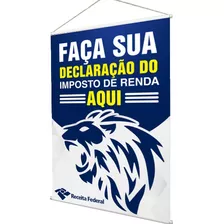 Banner Personalizado, Imposto De Renda, Leão - 70x100 Cm