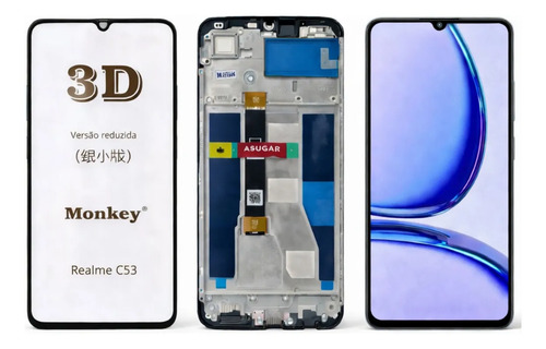 Realme Tela Realme C53 Display Com Aro + Pelicula