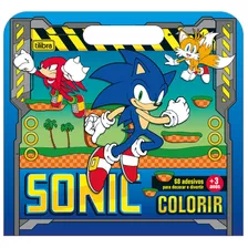 Livro Álbum Infantil De Pintar Personagem Sonic 16 Desenhos Para Colorir Aprendizagem Maleta Divertida Marvel Disney