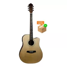La Sevillana Tx-100ceq Ss Guitarra Electroacústica Texana Color Natural Orientación De La Mano Diestro