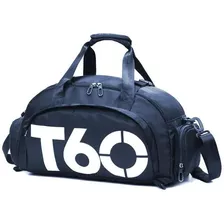 Bolsa T60 Mala De Academia Porta Tenis De Treino Azul Desenho Do Tecido Liso