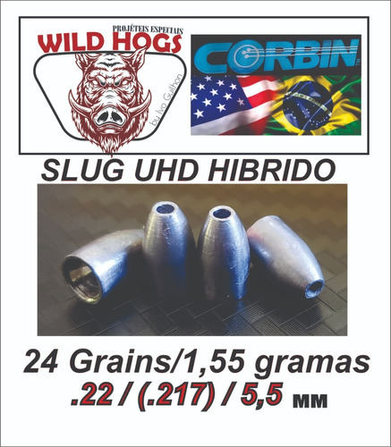 Chumbo Slug .22/5,5mm 24 Grains/ 1,55 Gramas 250 Unid