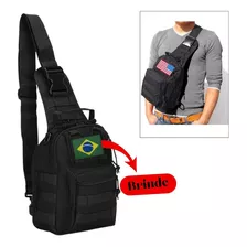 Bolsa Tática Masculina Transversal Peito E Ombro Bornal 9313